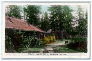 1948 Cabins Jasper Park Alberta Canada RPPC Photo Vintage Posted Postcard