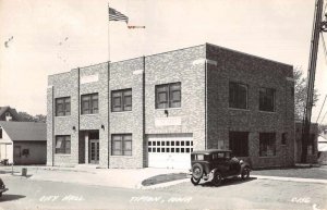 Tipton Iowa City Hall Real Photo Vintage Postcard AA12053
