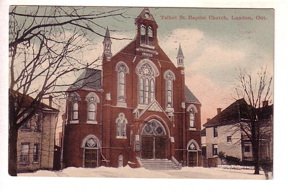 Talbot St Baptist Church, London, Ontario, Winter Snow