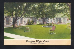 HARRISON ARKANSAS HARRISON MOTOR COURT VINTAGE ADVERTISING POSTCARD