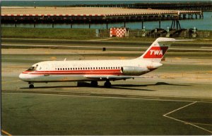 TWA Trans World Airlines Douglas DC-9-15 Postcard J44