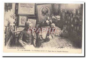 Louvesc Old Postcard The tomb of St Regis J F in the chapel mortuarei