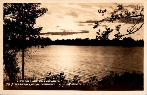 RPPC View on Lake Champlain Near Swanton VT Vintage Postcard V61