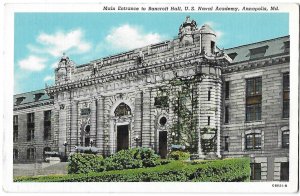 Main Entrance of Bancroft Hall U S Naval Academy at Annapolis Maryland