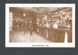 Post Card 1909 San Francisco CA Bar/Saloon