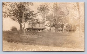 J87/ Thompson Ohio RPPC Postcard c1910 Park Store Homes Chardon 1362