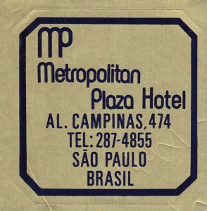 Brasil Sao Paulo Metropolitan Plaza Hotel Hotel sk3515