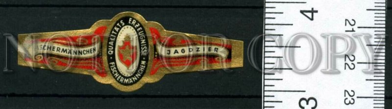 266986 FISCHERMANNCHEN Jagdzier Vintage cigar label