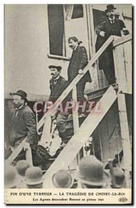 Old Postcard End of Tragedy & # 39A terror Choisy le Roi officers down Bonnot...