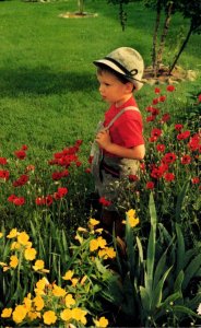 Iowa Amana Colones Small Boy Wearing Lederhosen An Alpine Costume From Austria