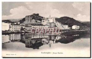 Old Postcard Italy Italia Ventimiglia Borgo Marina
