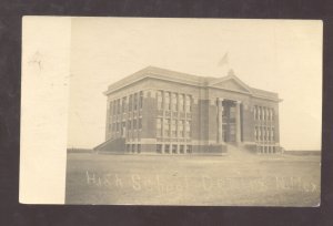 RPPC DEMING NEW MEXICO NM HIGH SCHOOL BUILDING VINTAGE REAL PHOTO POSTCARD