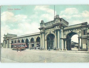 Pre-Chrome TRAIN STATION DEPOT Postmarked Columbus Ohio OH AH5362