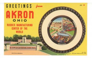 OH - Greetings from Akron, Ohio- Rubber Manufacturing Center of the World