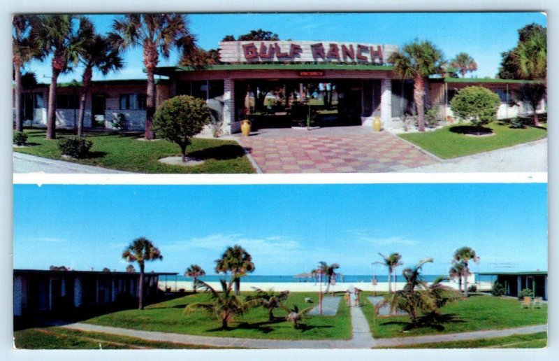 LONG BOAT KEY, Sarasota FL ~ Roadside GULF RANCH Apartments c1960s Postcard