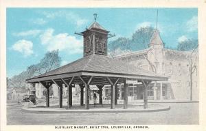 D88/ Louisville Georgia Ga Postcard c1915 Old Slave Market Built 1758