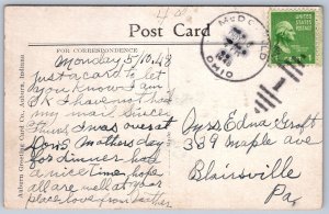 K26/ Girard Ohio Postcard c1940s Maple Avenue School 324