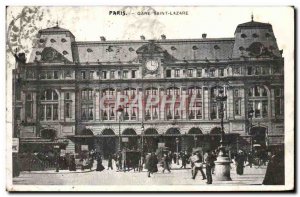 Old Postcard Paris Gare Saint Lazare