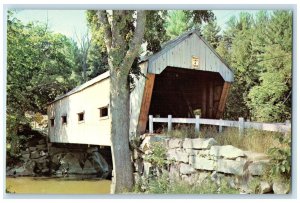 c1950 Dalton Warner Covered Bridge Design View Warner New Hampshire NH Postcard