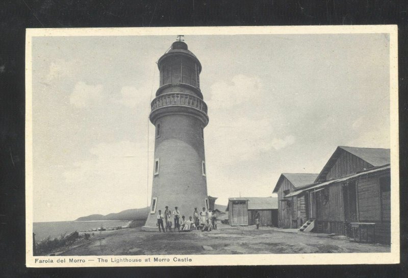 MORRO CASTLE HAVANA CUBA LIGHTHOUSE LIGHT VINTAGE POSTCARD