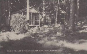 Maine North Belgrade Some Of New Log Cabins Snug Harbor Camps Artvue