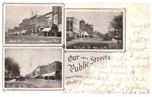 Indiana  Valparaiso Public streets, Main, Washington, Franklin