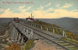 c.'13,Early Color Printing, Mt Pisgah Trestle,  Mauch Chunk, PA,  Old Postcard