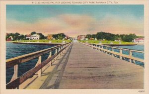 Florida Panama City Municipal Pier Looking Toward City Park