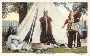 H36/ Native American Indian Postcard c1910 Deer Hunt Tepee Warrior 5