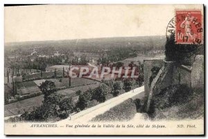 Old Postcard Avranches Vue Generale de la Vallee See the Cote de St Jean