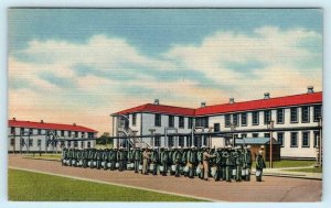 2 Postcards PARRIS ISLAND, SC~ Marine Corps RECRUITS WASH CLOTHES c1940s WWII 