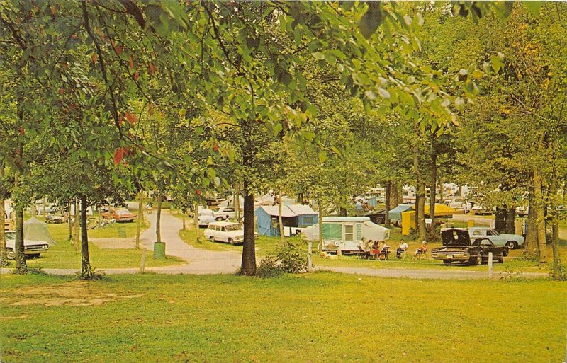 Bowling Green Kentucky 1968 Postcard Shady Campgrounds Beach Bend Park