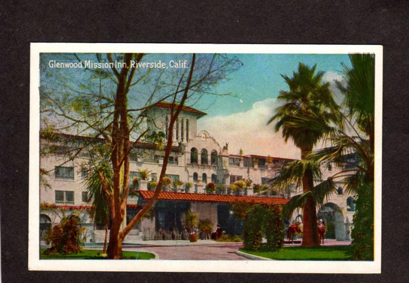 CA Glenwood Mission Inn Hotel Riverside California Postcard Calif