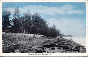 Postcard IL Rome - Illinois River