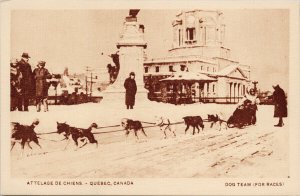 Dog Team Quebec Attelage de Chiens Unused Librairie Garneau Postcard G83