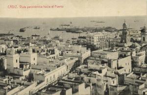 spain, CADIZ, Vista Panoramica hacia el Puerto (1910s)