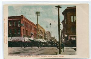 Morrison Street Looking East Portland Oregon 1907c postcard