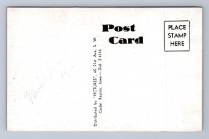 FRANKLIN HIGH SCHOOL CEDAR RAPIDS IOWA POSTCARD (c. 1940s)