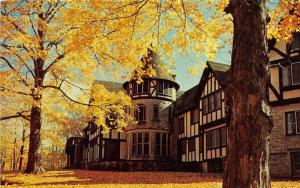 Newbury Ohio~Manor House @ Punderson State Park~Beautiful Autumn Trees~1950s Pc