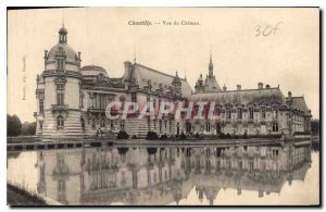 Old Postcard Chantilly Chateau view