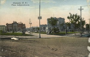 argentina, DIAMANTE, Entre Ríos, Plaza Independencia (1924) Postcard