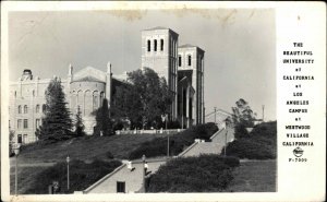 Westwood Village California CA UCLA Campus Real Photo Vintage Postcard