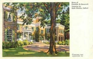 NY, Hyde Park, New York, Painting of Franklin D. Roosevelt Home