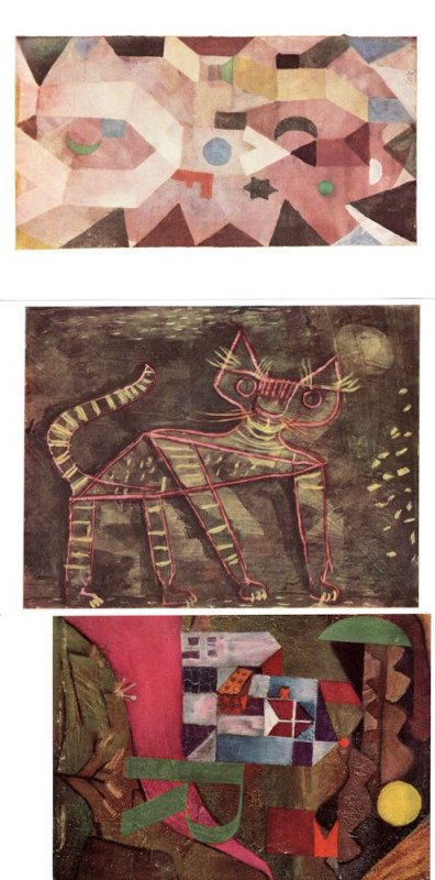 Paul Klee Villa Tomcat The Chapel 3x Painting Postcard s