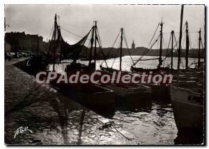 Modern Postcard Les Sables D'Olonne Vendee Sunset Harbor