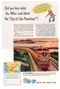 Southern Pacific - Vintage Ad 1960's (Train to San Francisco)