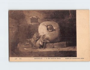 Postcard Le Rat retiré du Monde By Rousseau, Musée du Luxembourg, Paris, France