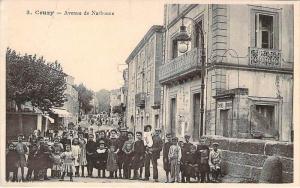 34 - Cruzy - Avenue de Narbonne (carte double Palau partie correspondance)