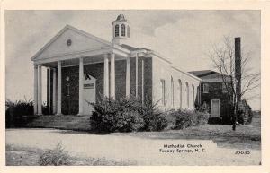 B55/ Fuquay Springs North Carolina NC Postcard c1940 Methodist Church