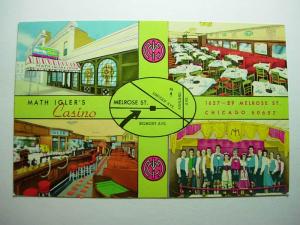 1950's Matt Igler Casino Restaurant Chicago Illinois IL Unused Postcard y9186@